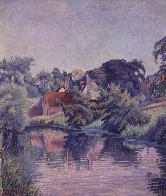 The Stour, Stratford St. Mary alkotó: Lucien Pissarro