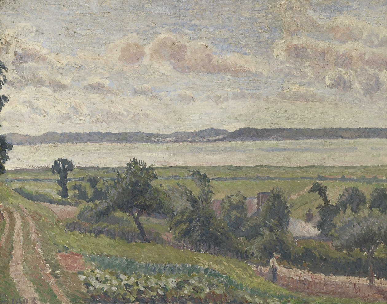 Kilátás a torkolatra, Harfleur, 1903 alkotó: Lucien Pissarro