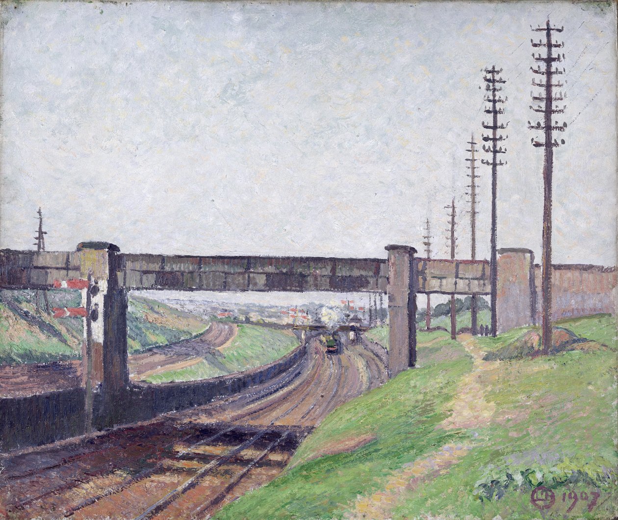 Wells Farm Railway Bridge, Acton alkotó: Lucien Pissarro