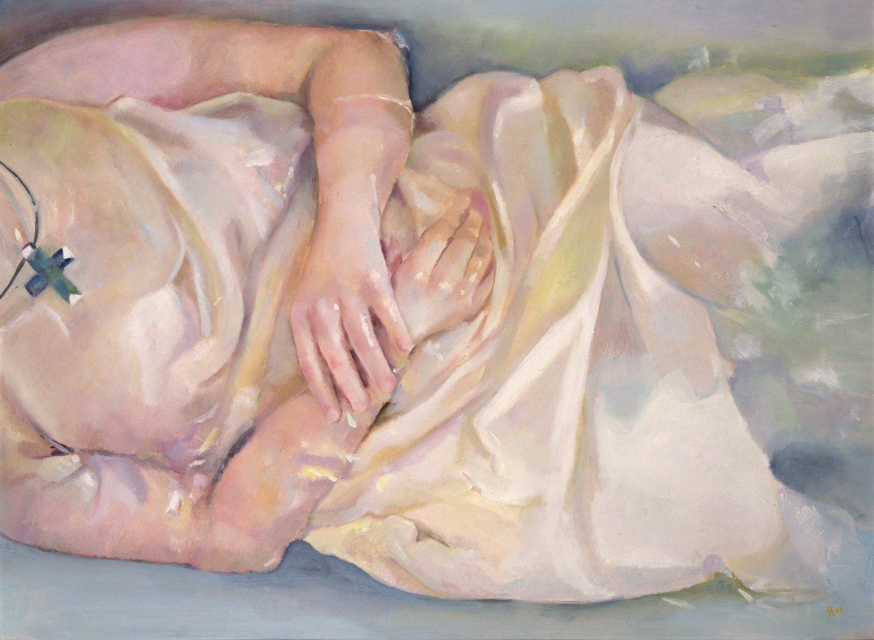 Keresztbe tett kéz, 2004 (olaj, tábla) alkotó: Lucinda Arundell