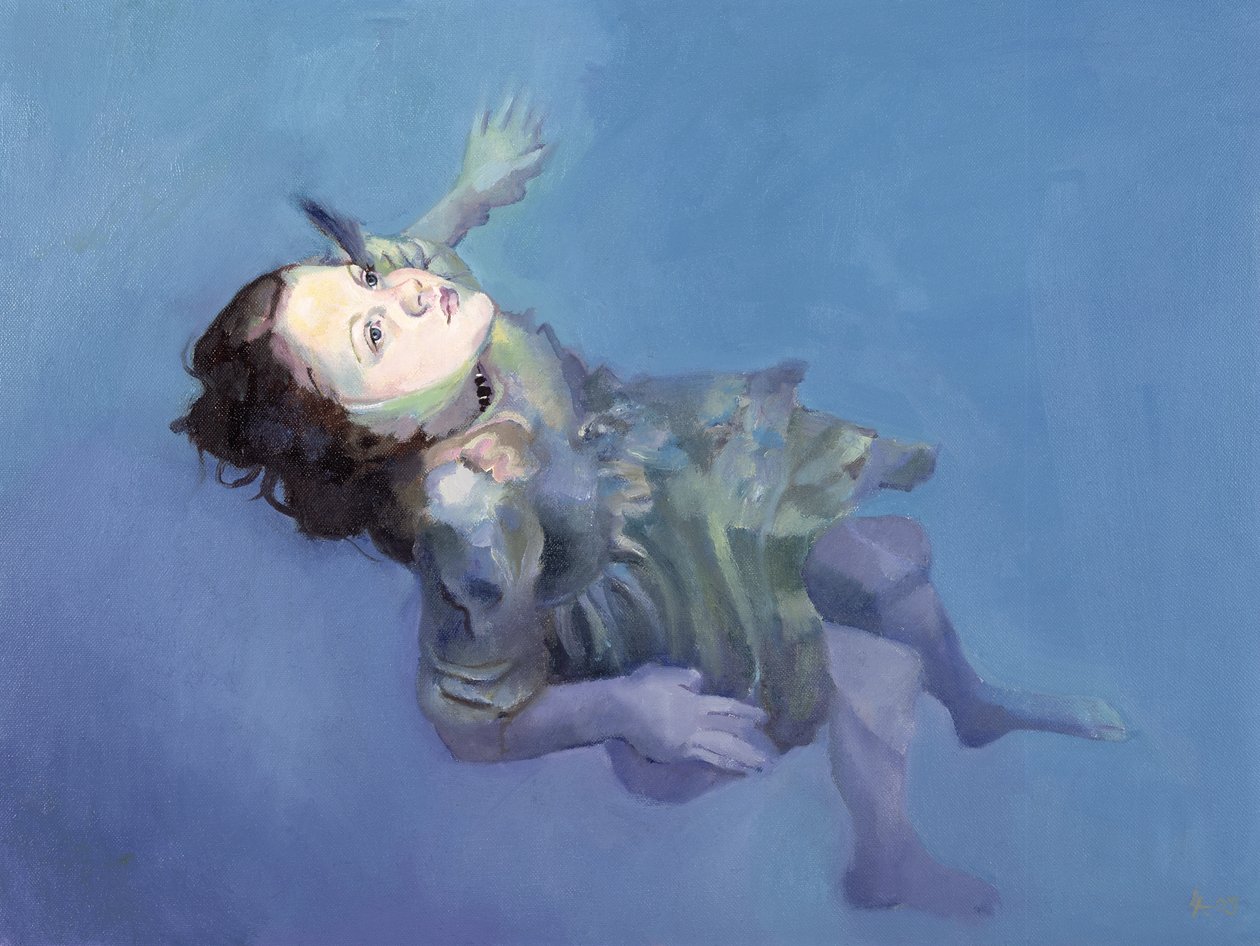 Lebegő lány, 2004 (olaj, vászon) alkotó: Lucinda Arundell
