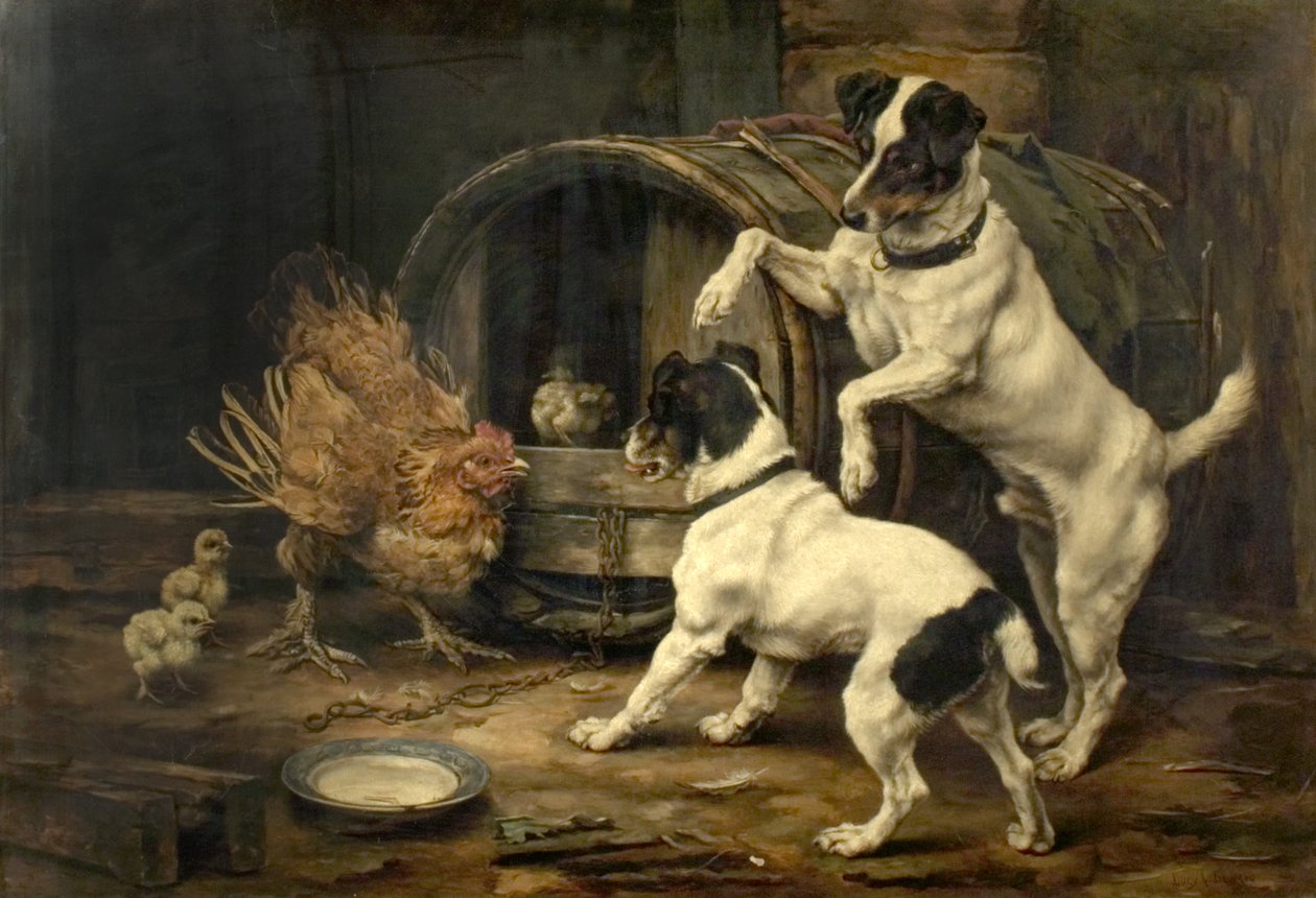 Egy szorongó pillanat, 1895 alkotó: Lucy Ann Leavers