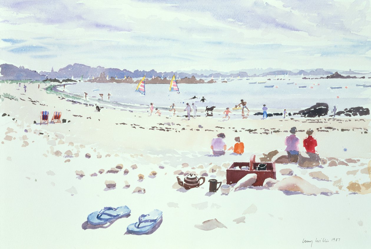 Cobo Bay, Guernsey, 1987 (wc papíron) alkotó: Lucy Willis