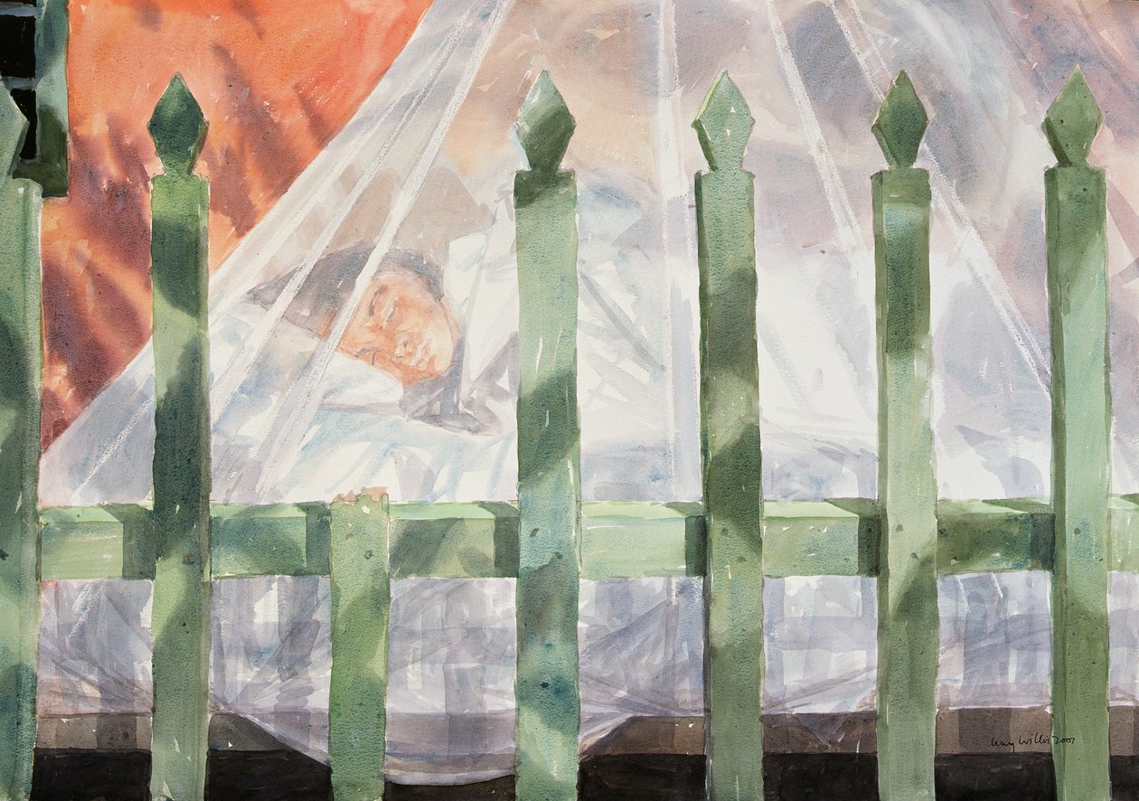 Sleeping in the Garden, Görögország I, 2001 (wc papíron) alkotó: Lucy Willis