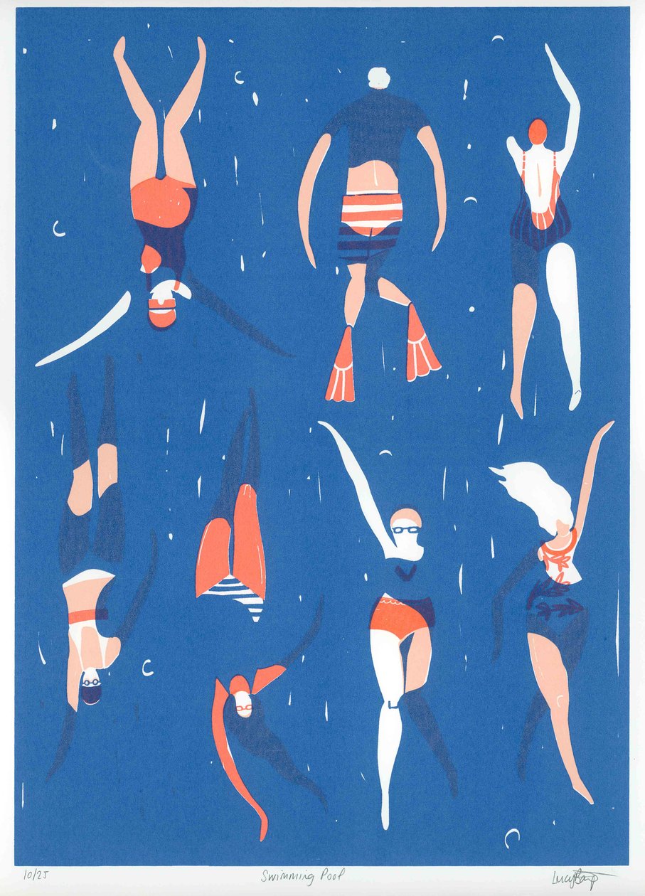 Swimming Pool, 2016 (szitanyomat) alkotó: Lucy Banaji