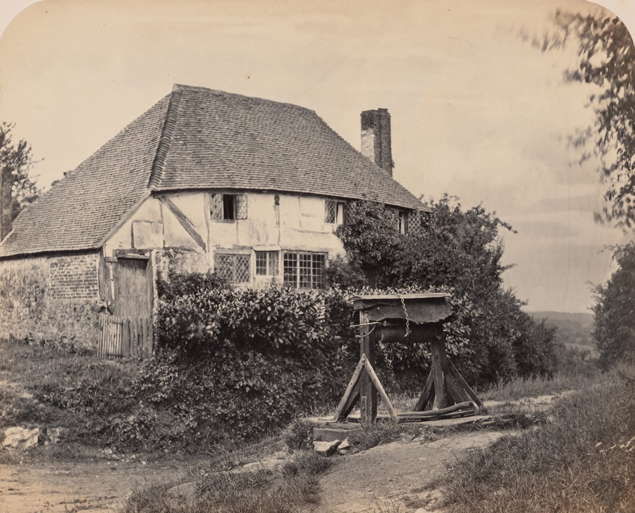 Angol vidéki házikó,c. 1860 (fotó) alkotó: Lucy Fleming