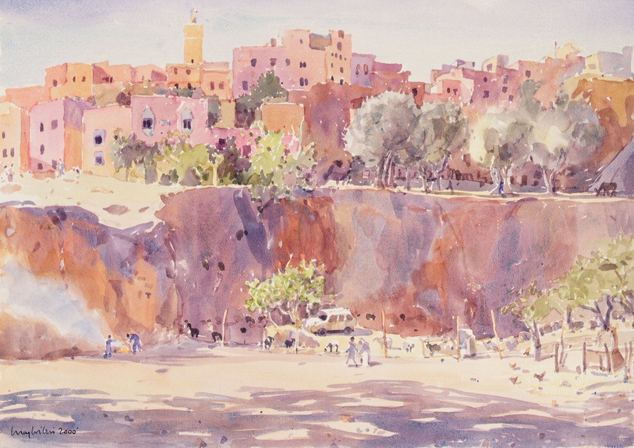 Darricha, Fes, 2000 (akvarell, papír) alkotó: Lucy Willis