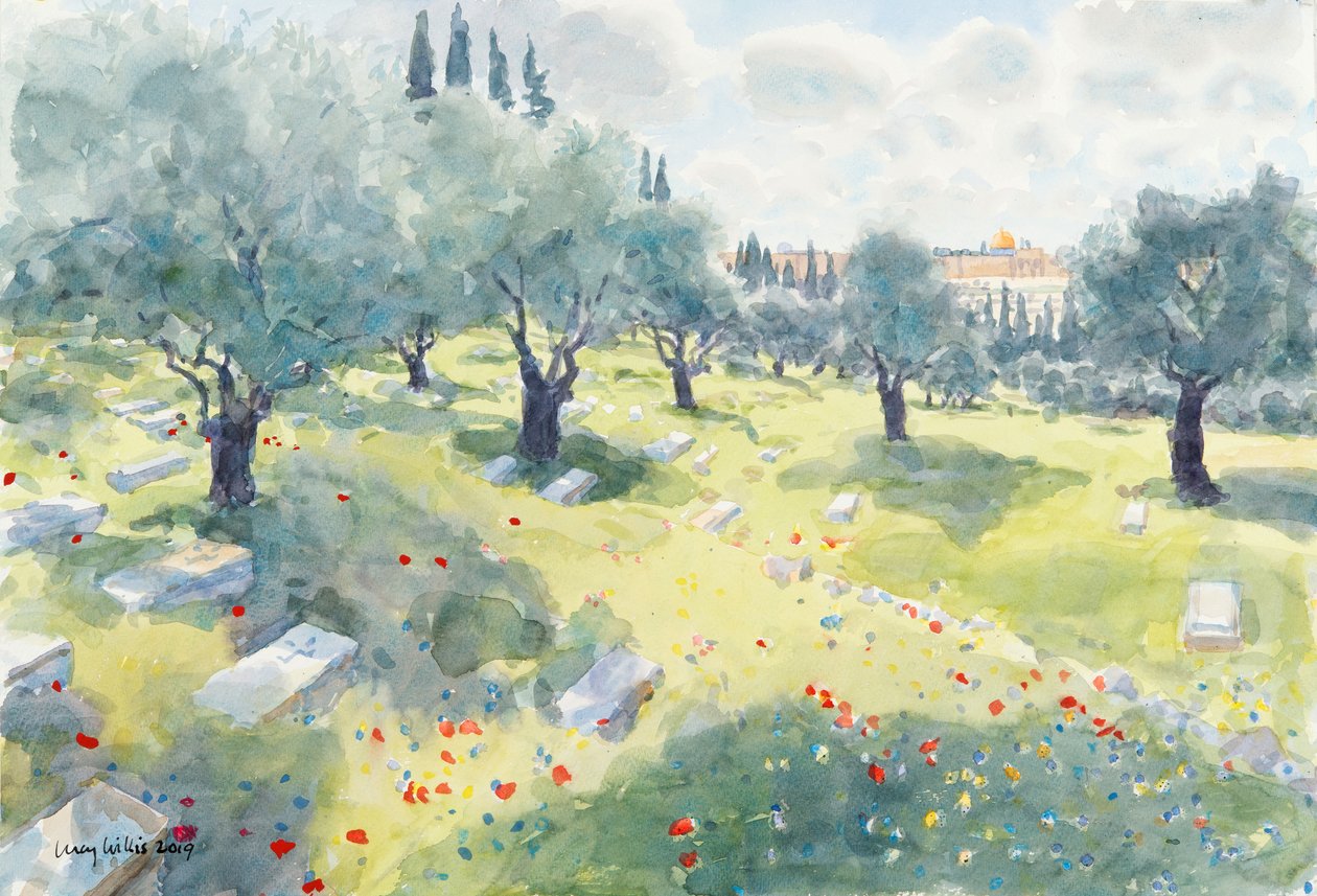 The Olive Grove (Templomhegy a Kidron-völgyből, Jeruzsálem), 2019 (papír nélkül) alkotó: Lucy Willis
