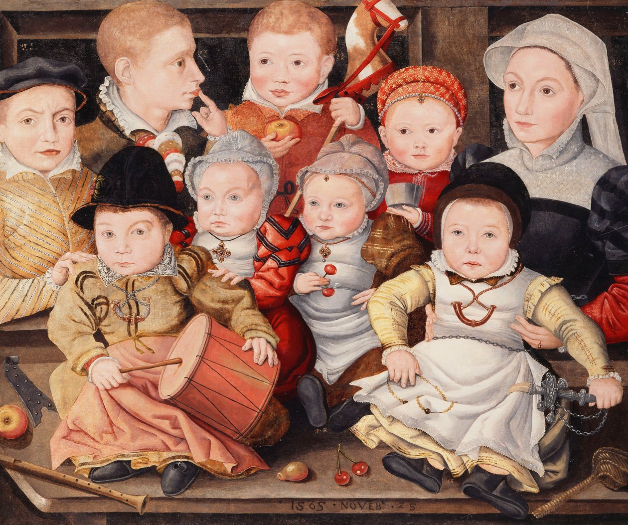 Csoportos gyermekarckép, 1565 alkotó: Ludger Tom the Younger Ring
