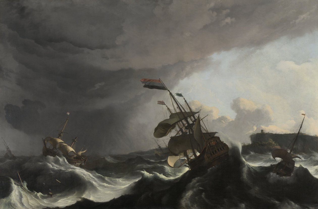 A terheidei csata, 1695 körül alkotó: Ludolf Backhuysen