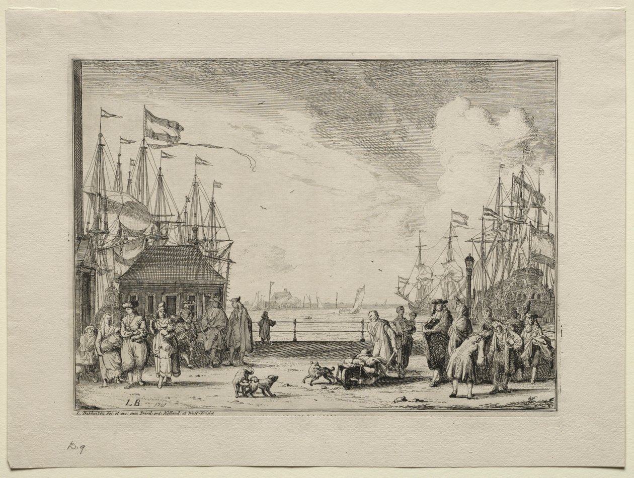Amszterdam kikötője, 1701. alkotó: Ludolf Backhuysen