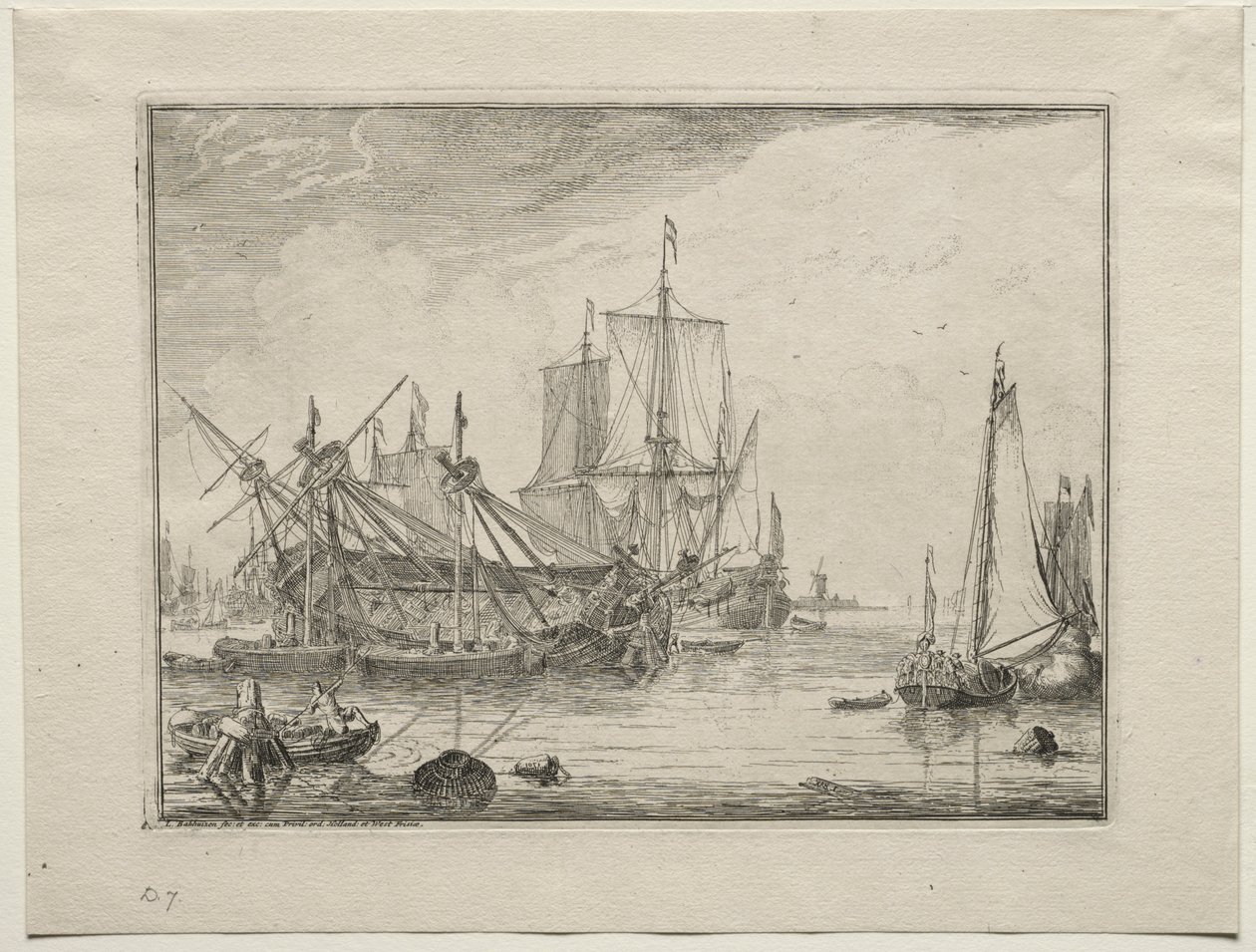 Javítás alatt álló hajók, 1701. alkotó: Ludolf Backhuysen