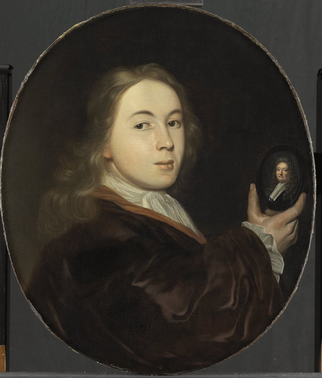 Johannes Bakhuysen (1683-1731). Ludolf apja miniatűr portréjával alkotó: Ludolf Bakhuysen