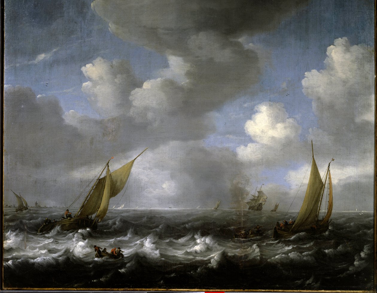 Haditengerészet. Ludolf Backhuysen (1631-1708) festménye Ec. Hol. alkotó: Ludolf I Backhuysen