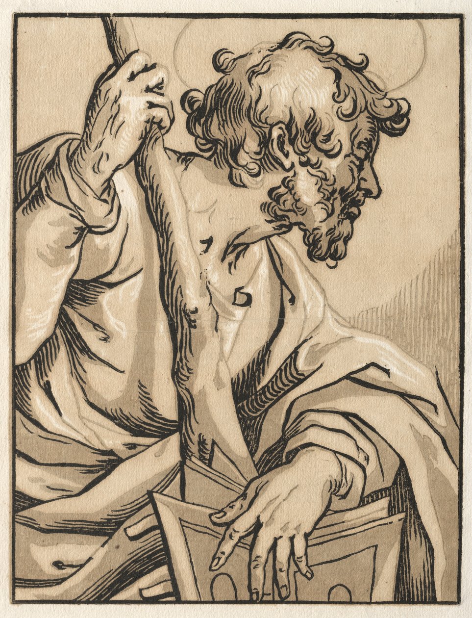 Krisztus és az apostolok: Szent Júdás Tádé (a klubbal) alkotó: Ludolph Büsinck