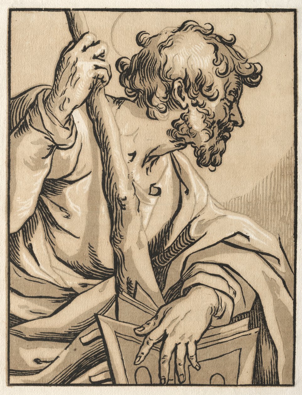 Krisztus és az apostolok: Szent Júdás Tádé a klubbal, 1600-as évek. alkotó: Ludolph Büsinck