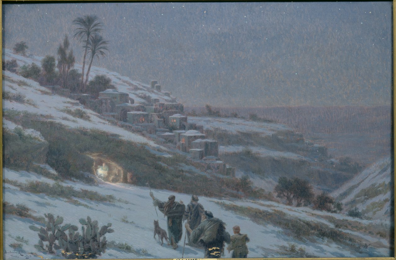 Karácsonyi éjszaka Betlehemben, 1893 alkotó: Ludovic Alleaume