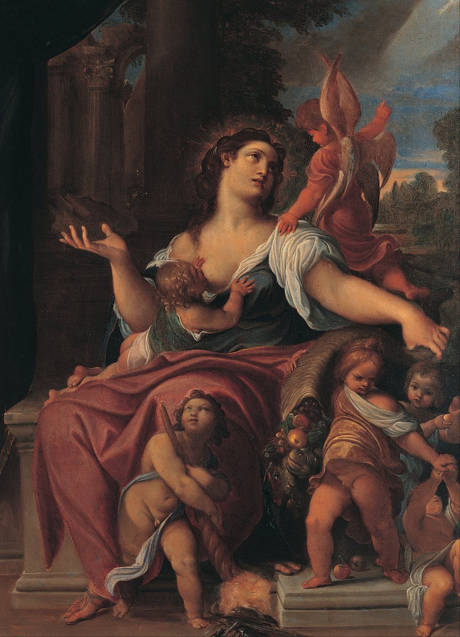 A Gondviselés allegóriája alkotó: Ludovico Carracci