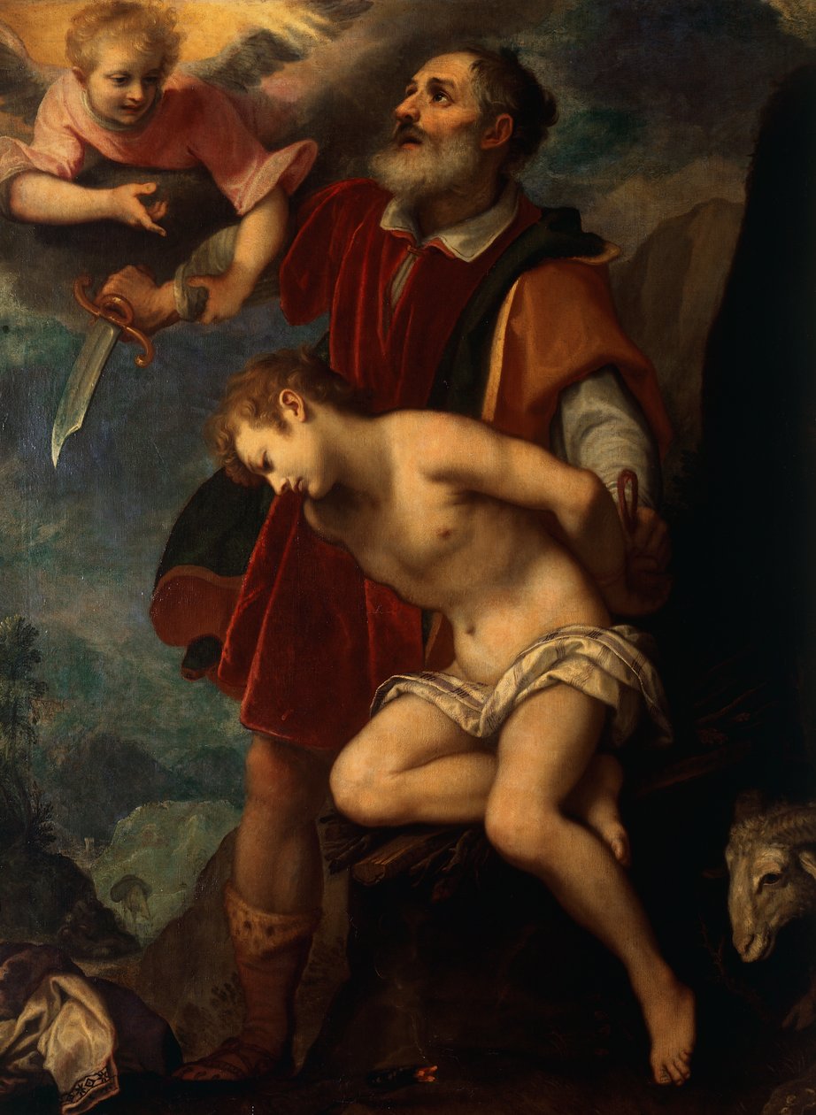 Ábrahám áldozata, Ludovico Cardi il Cigoli (1559-1613) néven, olaj, vászon, 200x145 cm. alkotó: Ludovico Cardi