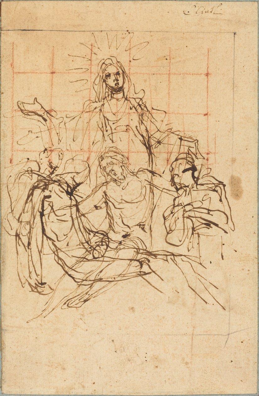A Pietà (recto) alkotó: Ludovico Cardi called Cigoli