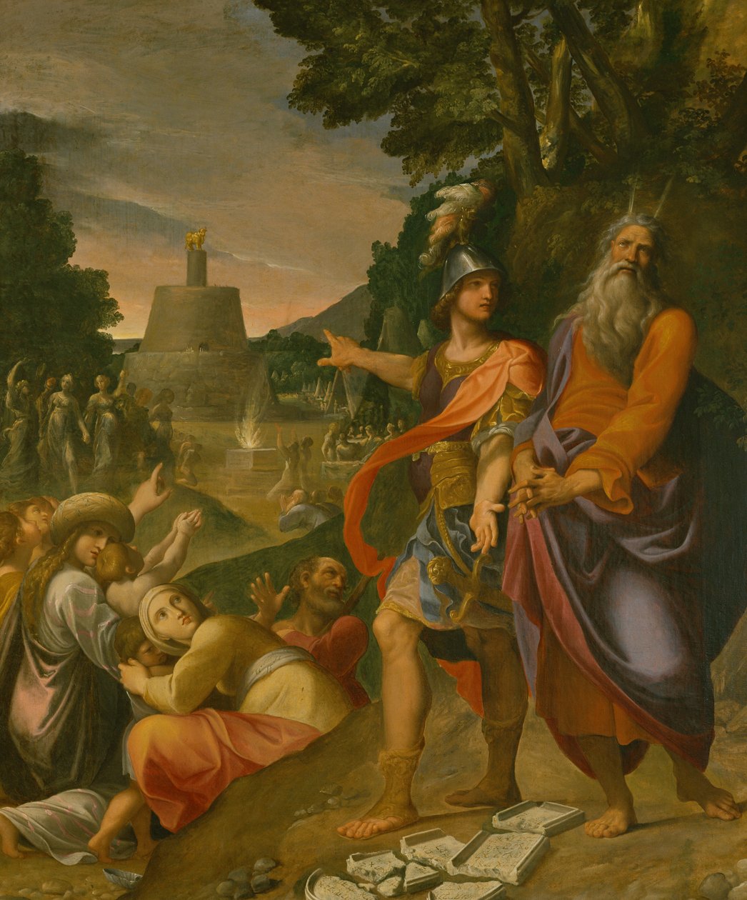Mózes megszegi a törvénytáblákat (festmény) alkotó: Ludovico Carracci