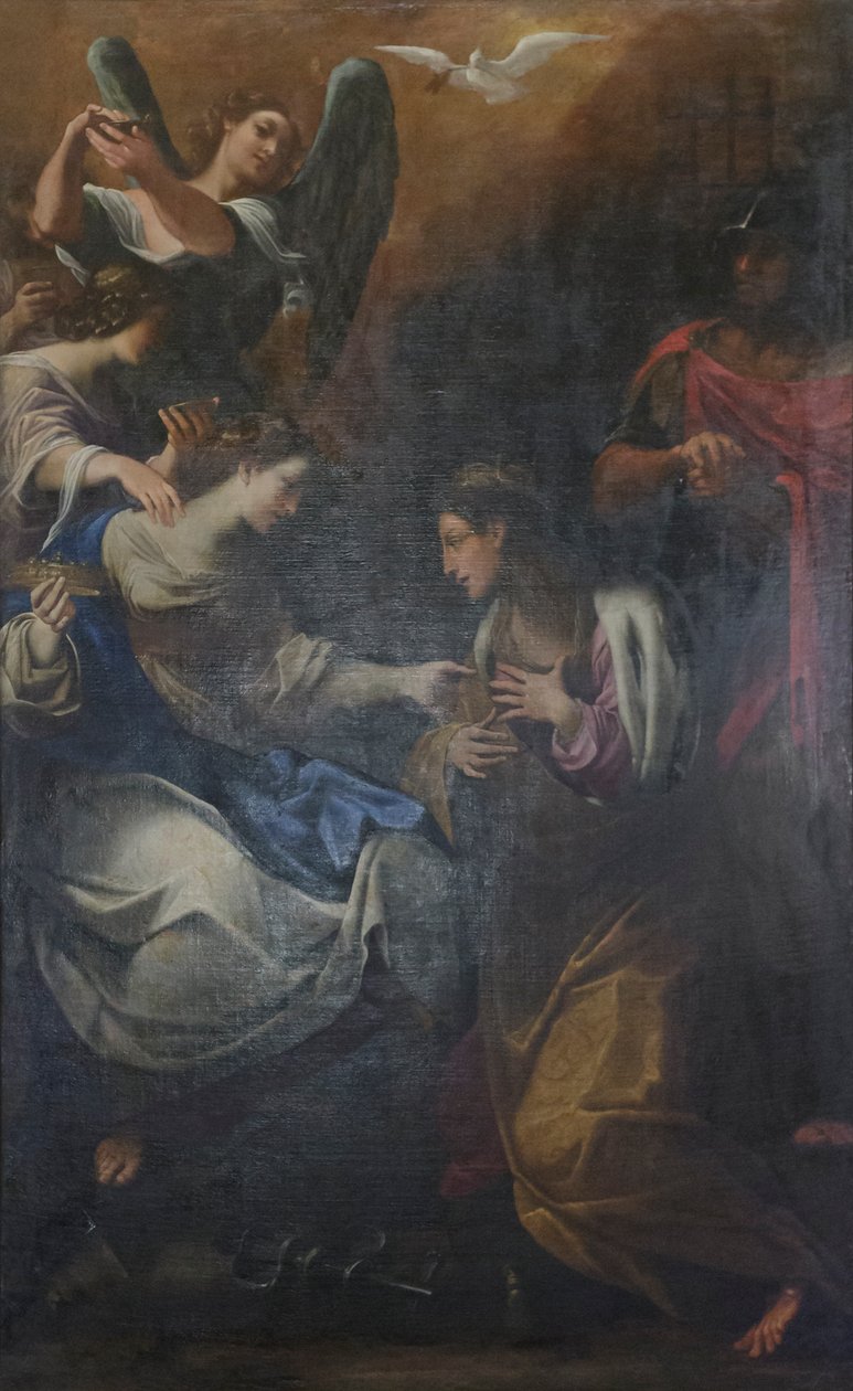 Alexandriai Szent Katalin, akit Faustina császárnő meglátogatott a börtönben alkotó: Ludovico Carracci