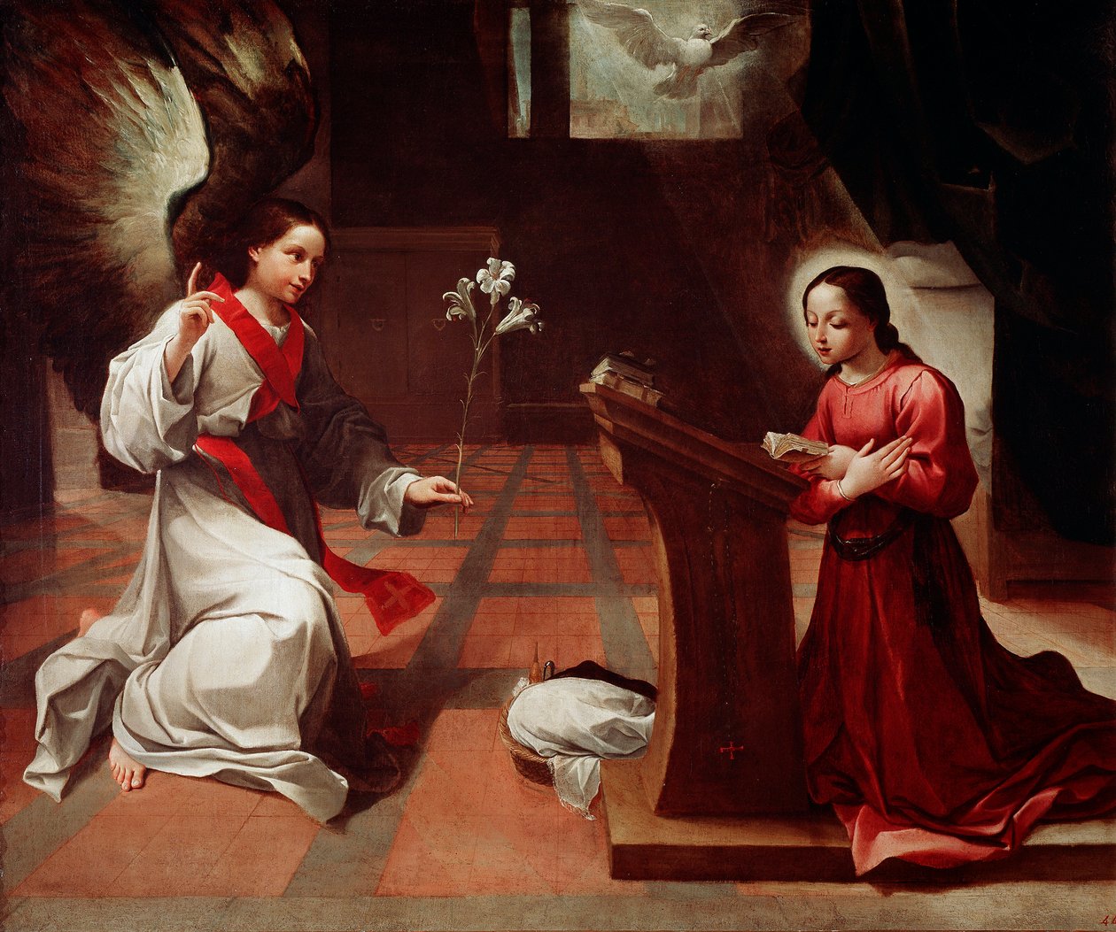Lodovico Carracci Angyali üdvözlet festménye (Ludovic Carrache alkotó: Ludovico Carracci