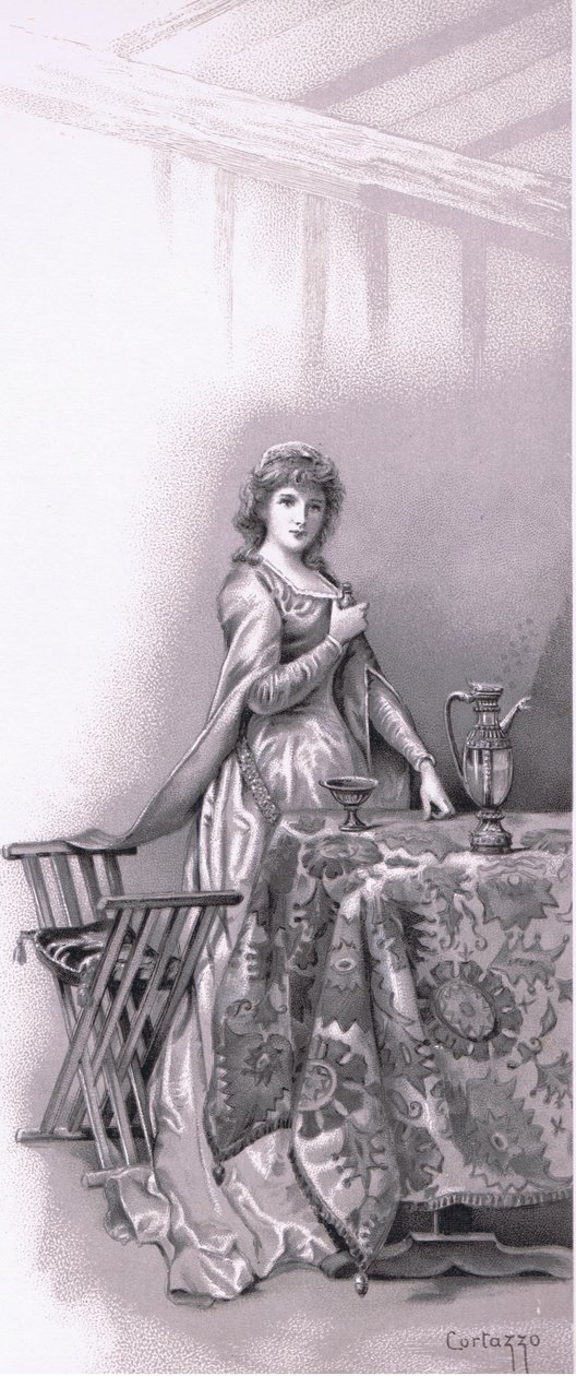 Lady Capulet: Menjen, ébressze fel Júliát, menjen és nyírja fel, illusztráció a Rómeó és Júliától, alkotó: Ludovico Marchetti
