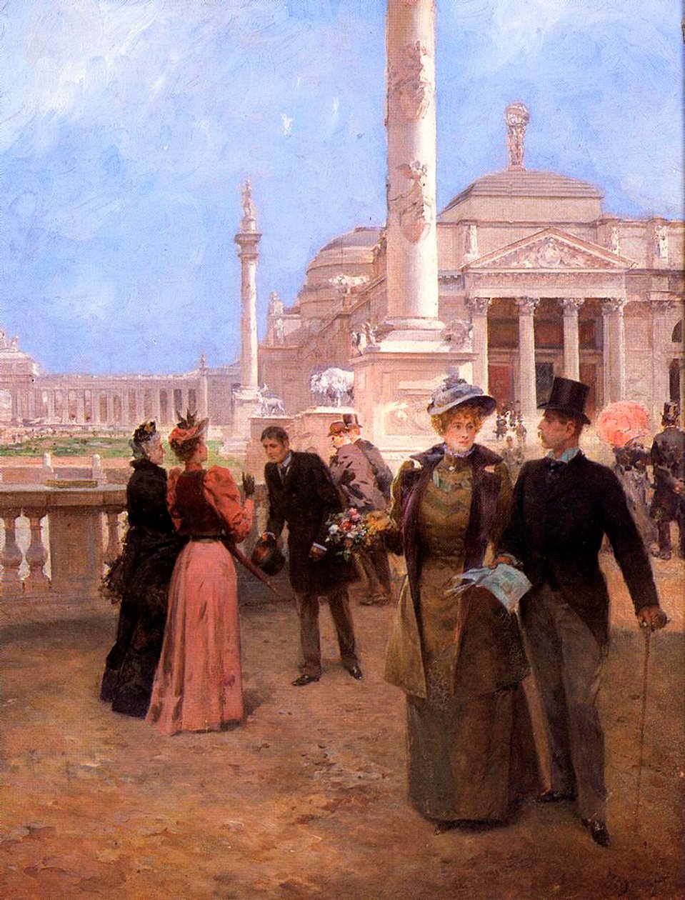 A Grand Plaza, Kolumbiai Világkiállítás, 1893 körül alkotó: Ludovico Marchetti