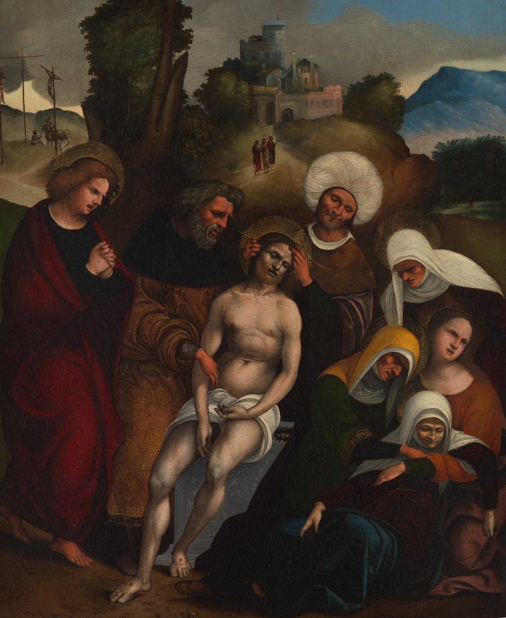 The Lamentation, kb. 1514-16. alkotó: Ludovico Mazzolino