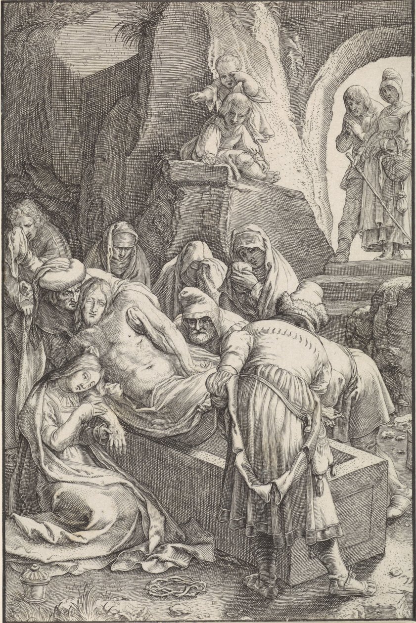 Krisztus temetése A szenvedély (sorozat címe) alkotó: Ludovicus Siceram