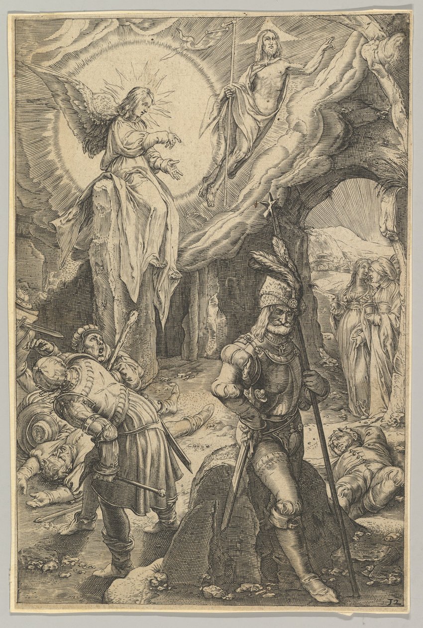 A feltámadás, Krisztus szenvedéséből, kb. 1623. alkotó: Ludovicus Siceram