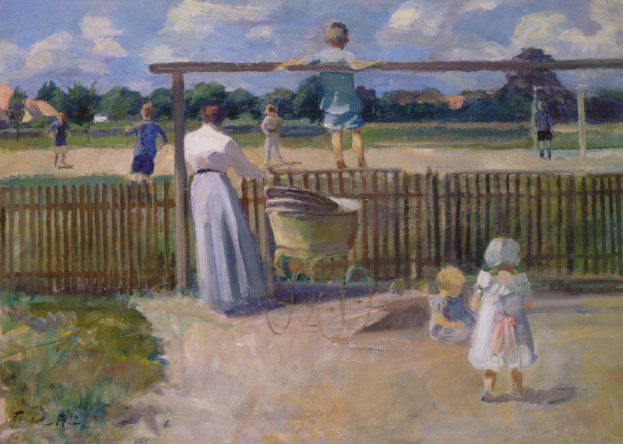 A futballmérkőzés, 1912 alkotó: Ludvig Find