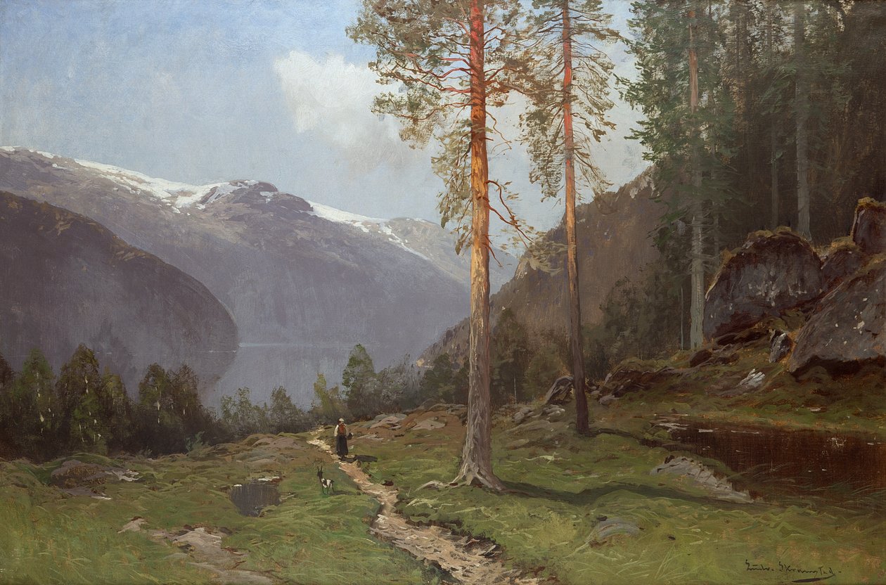 Fjord táj alkotó: Ludvig Skramstad
