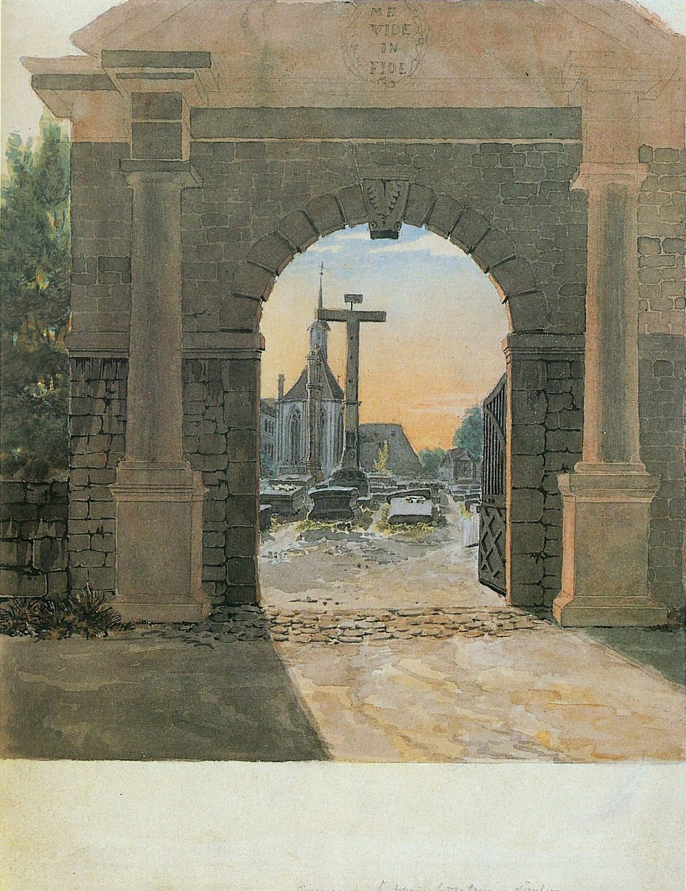 A nürnbergi Johannisfriedhof bejárata alkotó: Ludwig Emil Grimm
