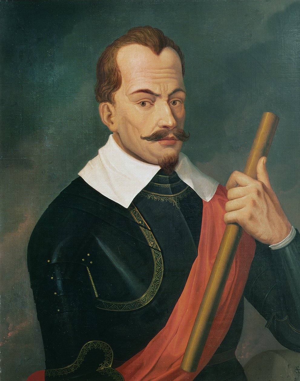 Albrecht Wenzel Eusebius von Wallenstein (1583-1634), Friedland és Mecklenburg hercege és Sagan herceg portréja Van Dyck festménye után alkotó: Ludwig Ferdinand Schnorr von Carolsfeld