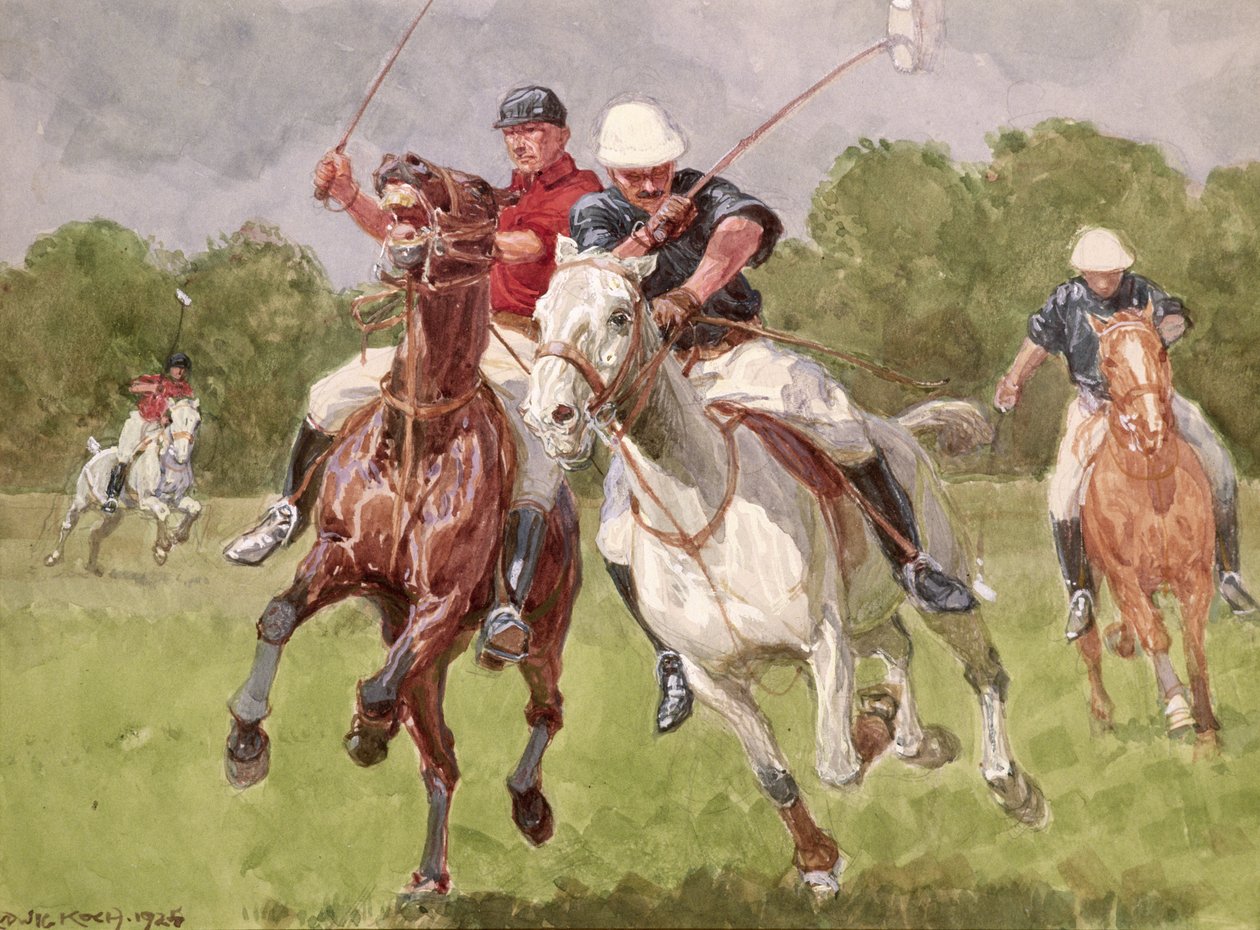 Riding Off, 1925 (wc és gouache papíron) alkotó: Ludwig Koch
