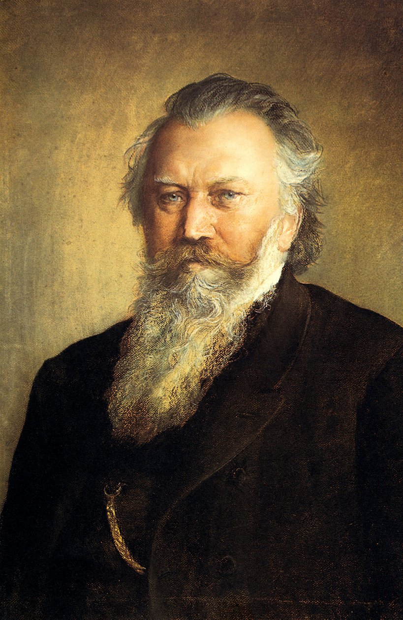 Johannes Brahms portréja, 1891 alkotó: Ludwig Michalek