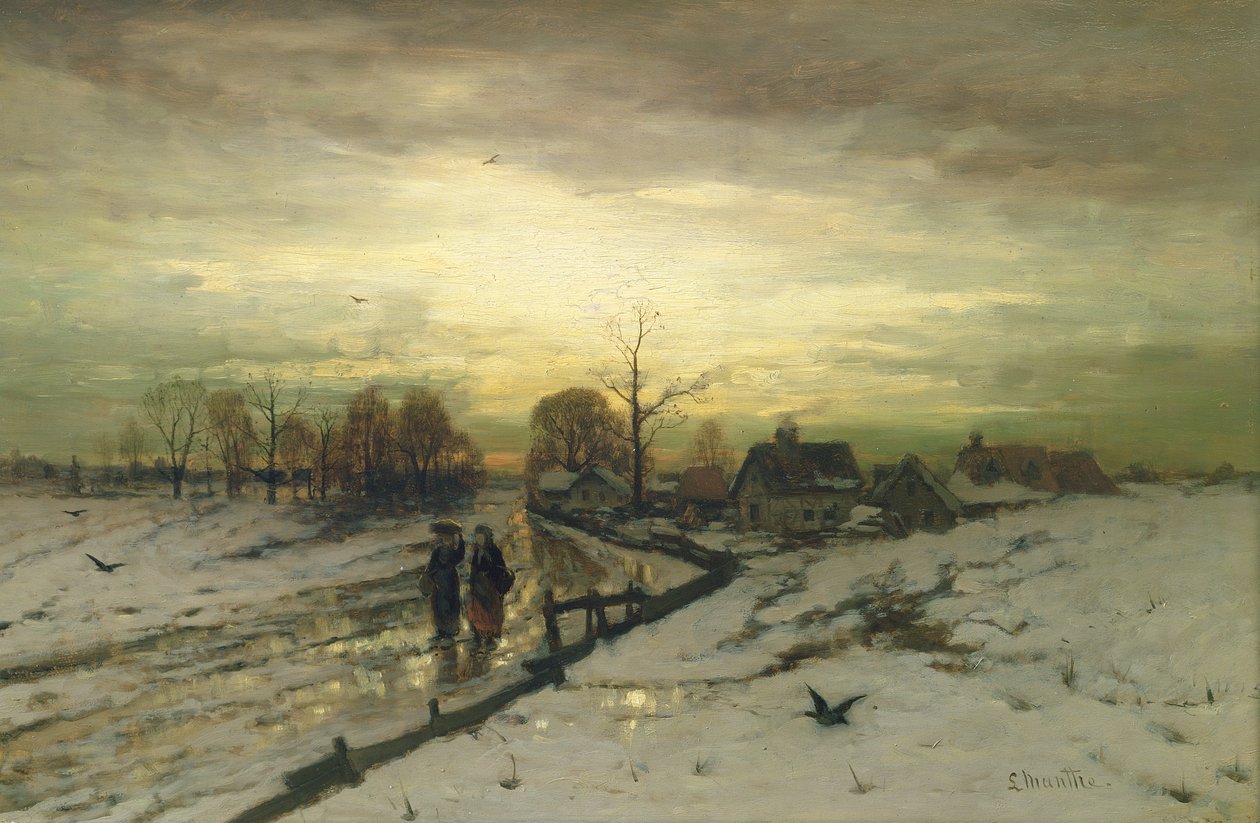 Havas jelenet: Naplemente, 19. század alkotó: Ludwig Munthe