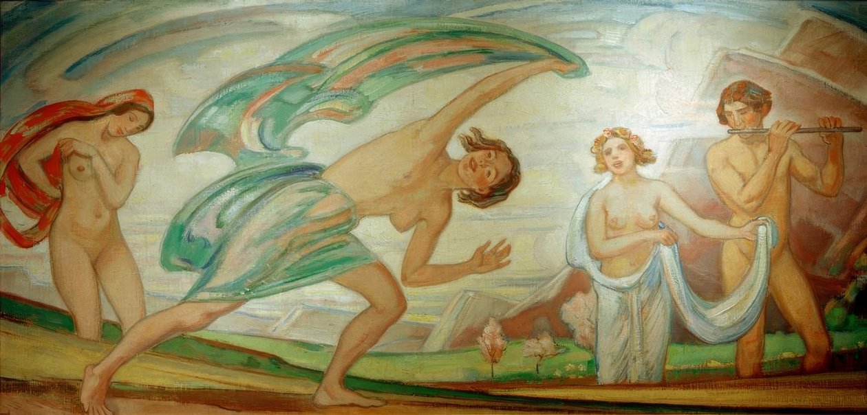 Tavasz táncosokkal alkotó: Ludwig von Hofmann
