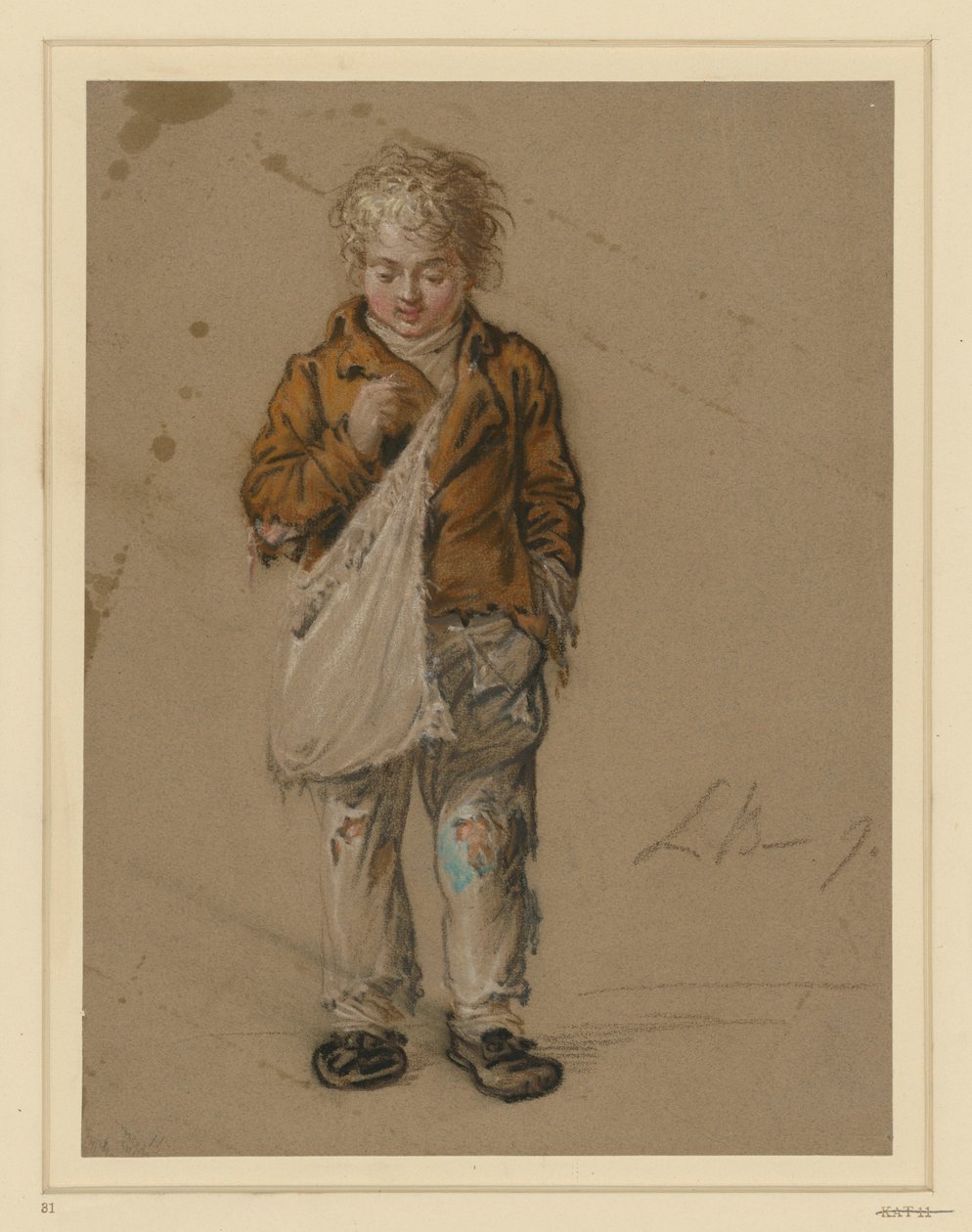 Koldusfiú táskával alkotó: Ludwig Buchhorn