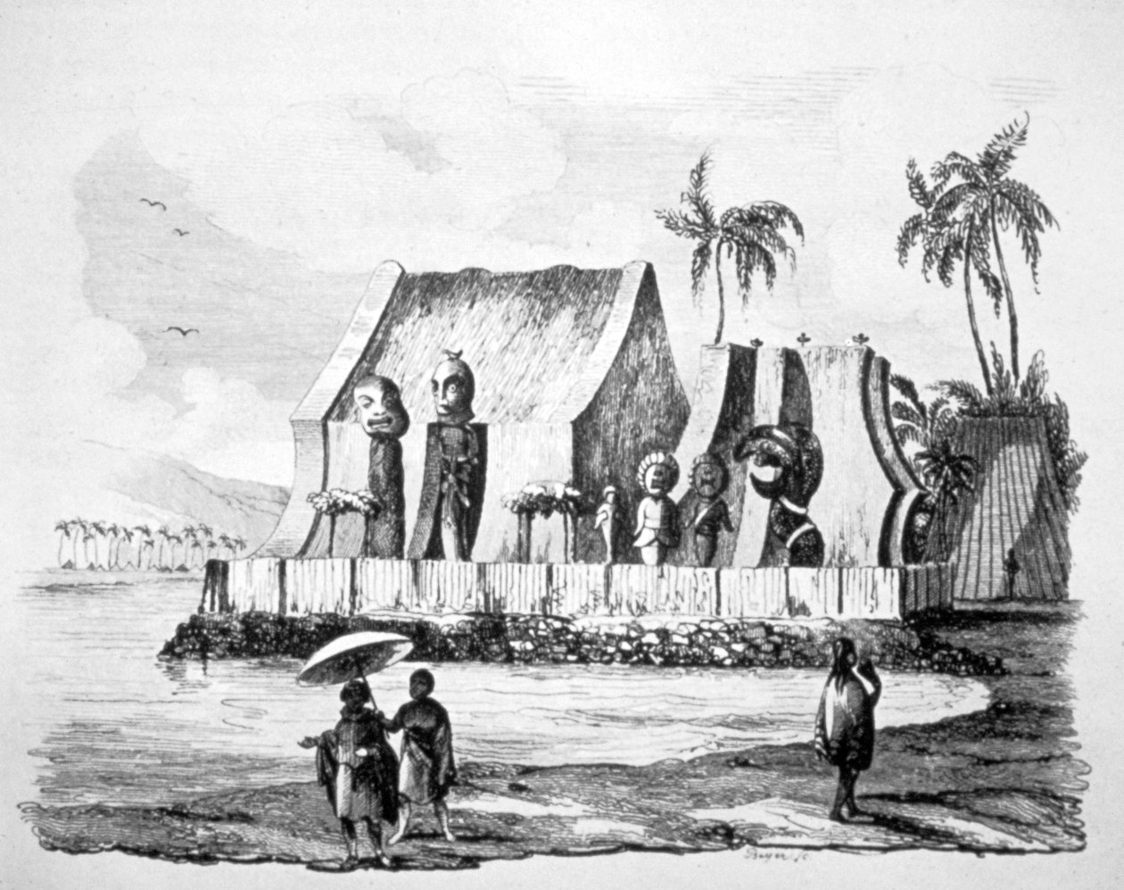 Királyok temploma a Tiritatea-öbölben, 1746-1830 alkotó: Ludwig Choris