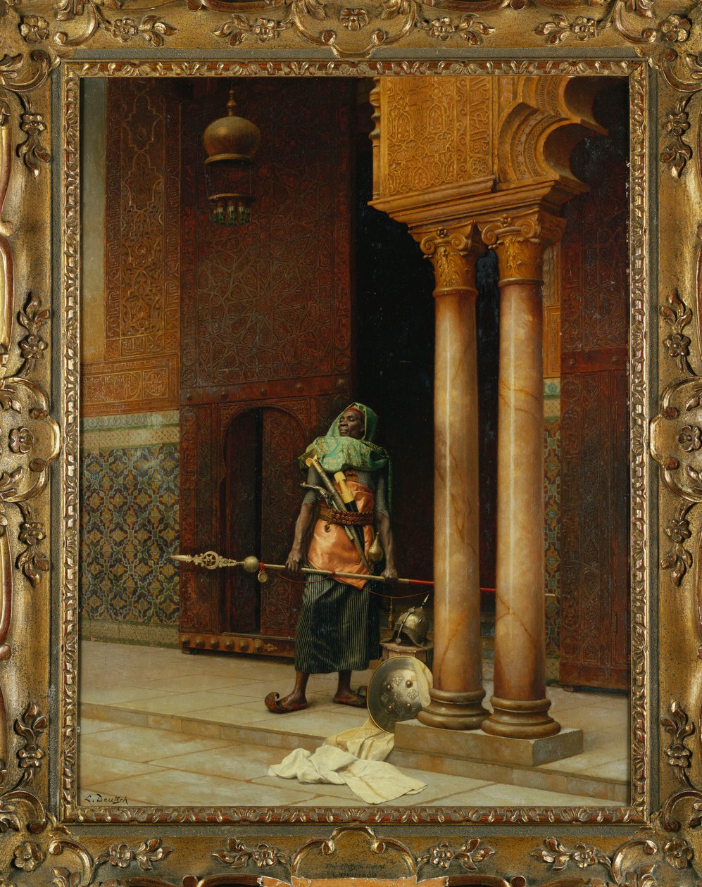 A háremőr (olaj, vászon) alkotó: Ludwig Deutsch