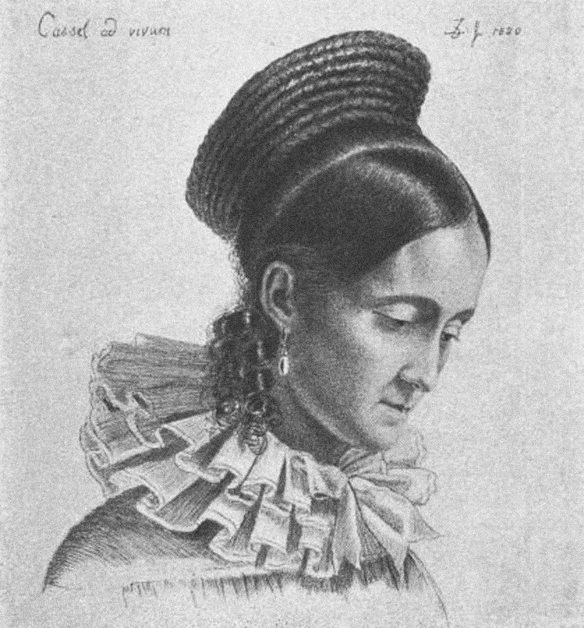 Charlotte Amalie Hassenpflug, 1820 alkotó: Ludwig Emil Grimm