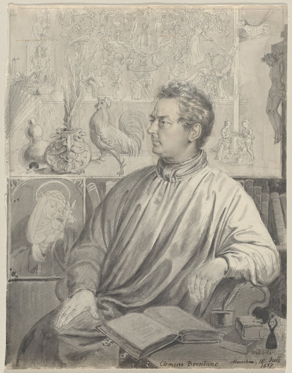 Clemens Brentano alkotó: Ludwig Emil Grimm