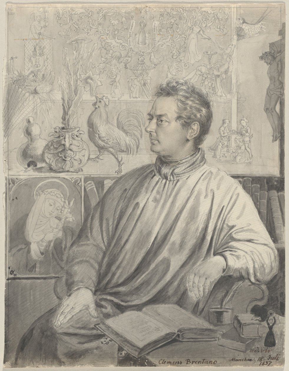 Clemens Brentano alkotó: Ludwig Emil Grimm