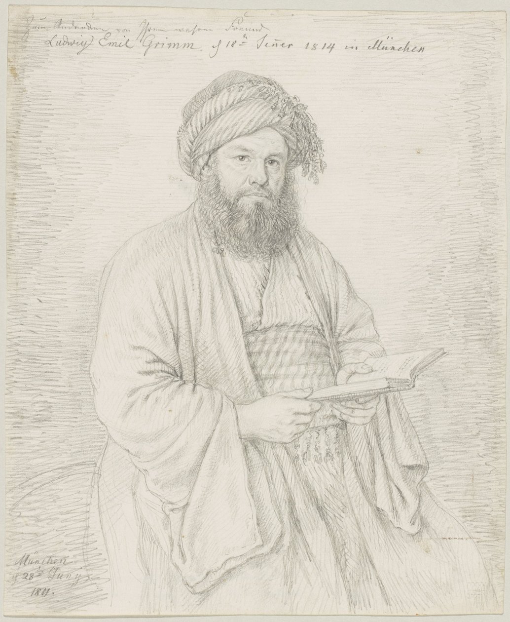 Wolfgang Bock karmelita atya keleti jelmezben alkotó: Ludwig Emil Grimm