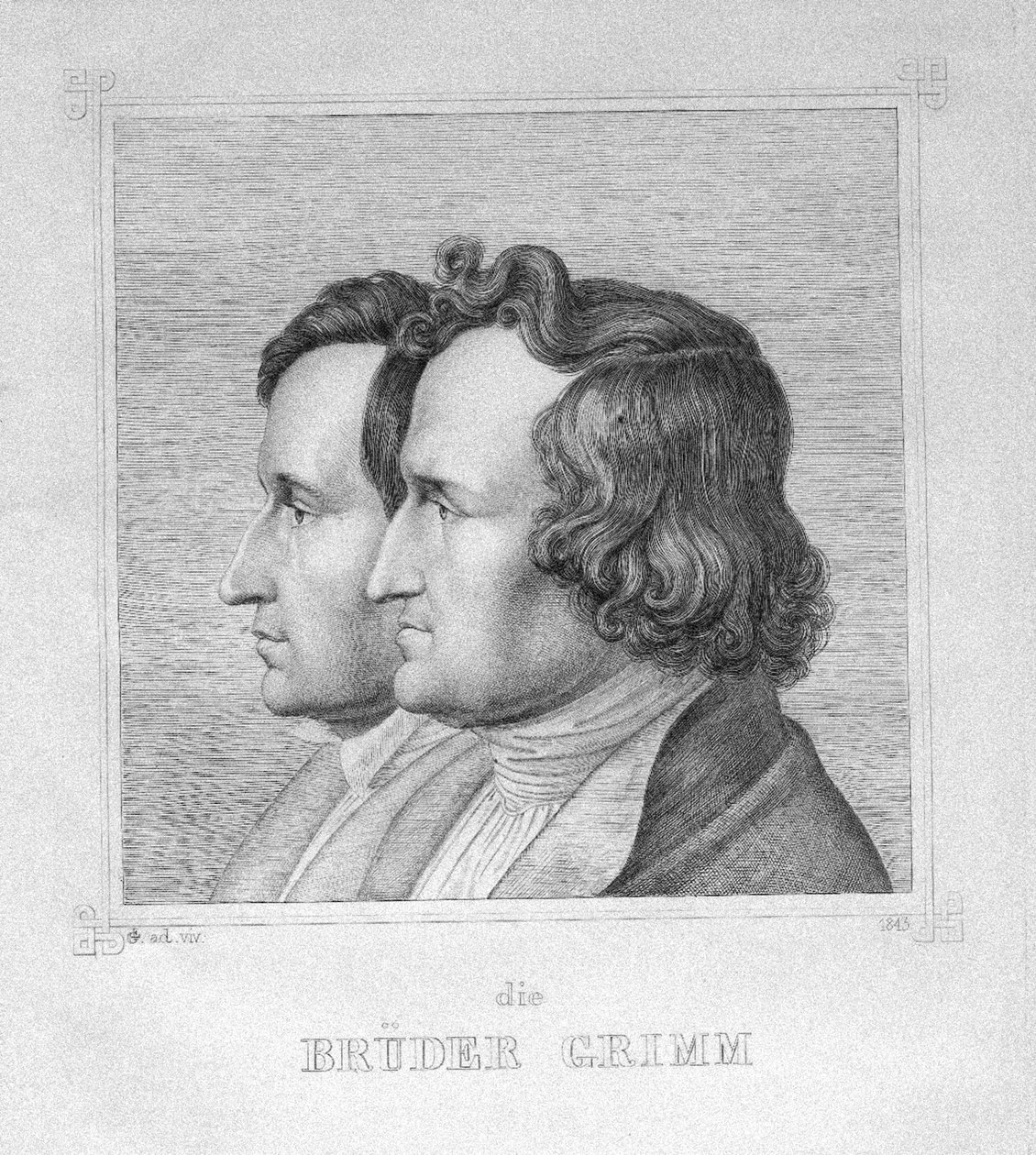 Jacob és Wilhelm Grimm, 1843 alkotó: Ludwig Emil Grimm