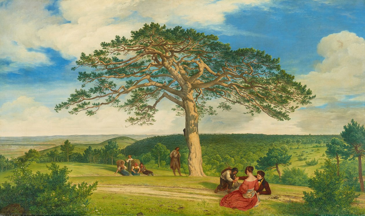 A széles fenyő a Brühl mellett Mödling mellett, 1838. alkotó: Ludwig Ferdinand Schnorr von Carolsfeld