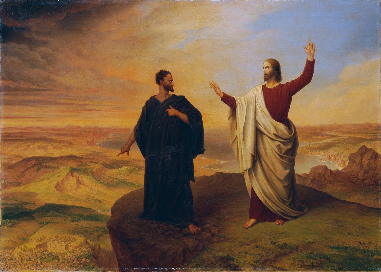 Krisztus megkísértése alkotó: Ludwig Ferdinand Schnorr von Carolsfeld